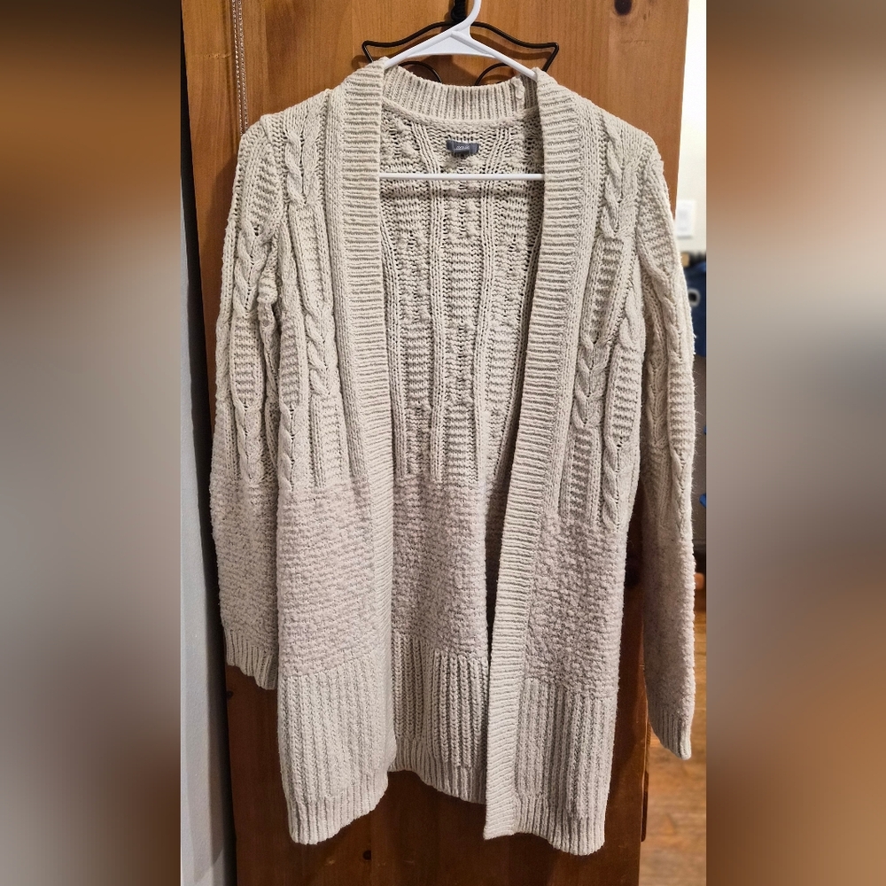 Aerie Cream Cable Knit Cardigan